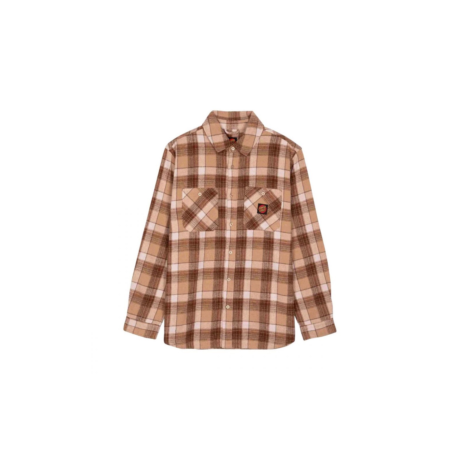 košile SANTA CRUZ - Apex Shirt Brown Check (FA25) (BROWN CHECK (FA25))