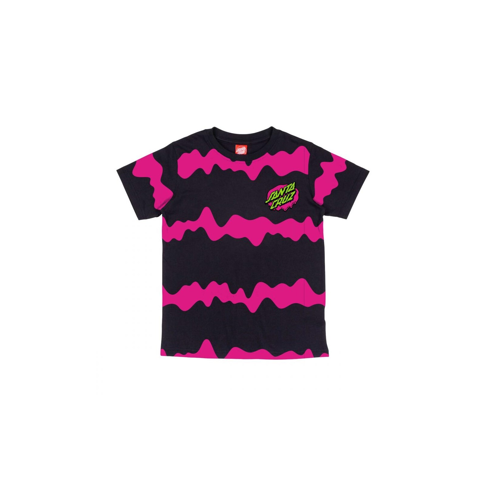 triko SANTA CRUZ - Youth Slime Stripe T-Shirt Black Slime Stripe (BLACK SLIME STRIPE) velikost: 12-1