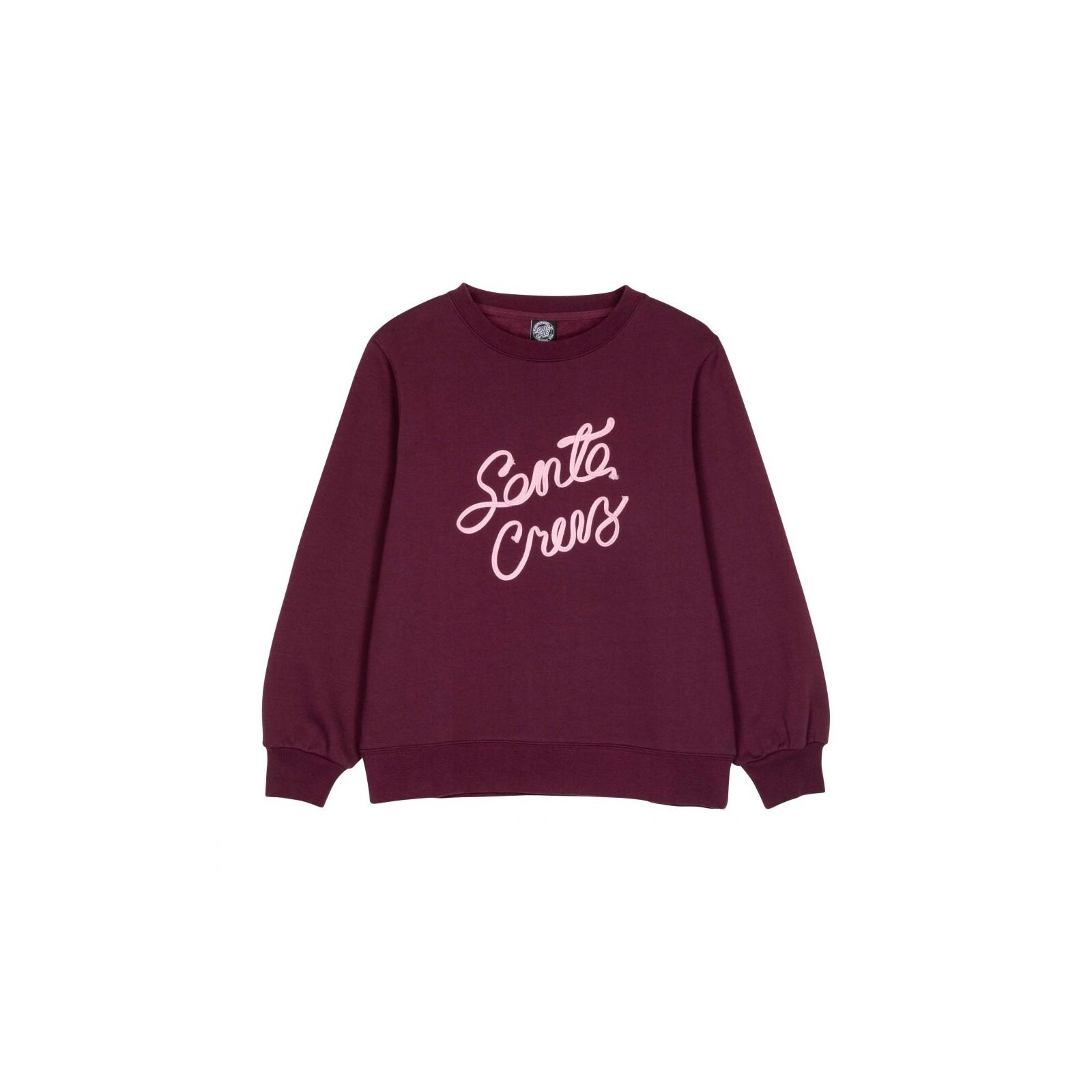 mikina SANTA CRUZ - Ribbon Script Front Crew Dark Cherry (DARK CHERRY)