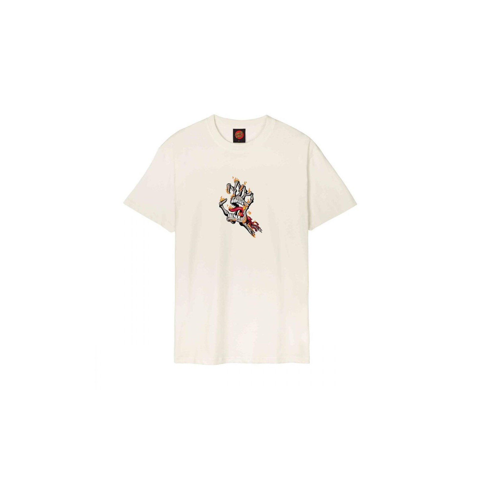 triko SANTA CRUZ - Burnt Bone Hand T-Shirt Unbleached Cotton (UNBLEACHED COTTON) velikost: S