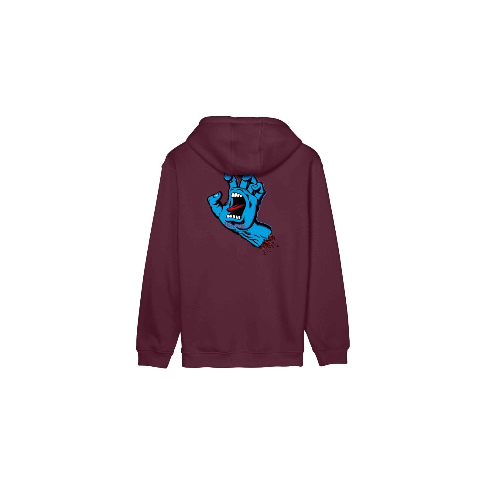 mikina SANTA CRUZ - Screaming Hand Chest Hood Dark Cherry (DARK CHERRY) velikost: M