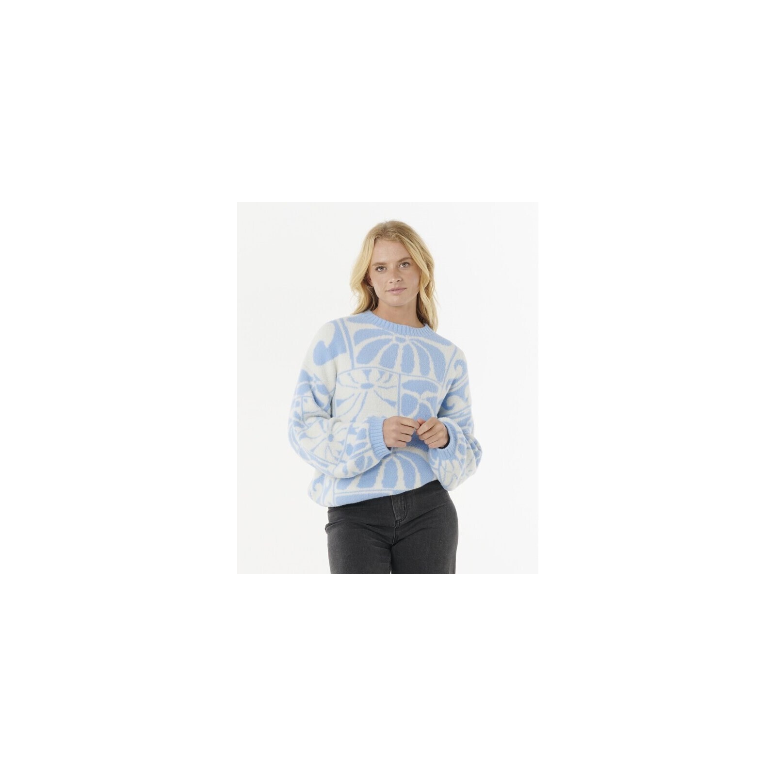 svetr RIP CURL - Aots-Ty Williams Jacquard Crew Blue (70) velikost: L