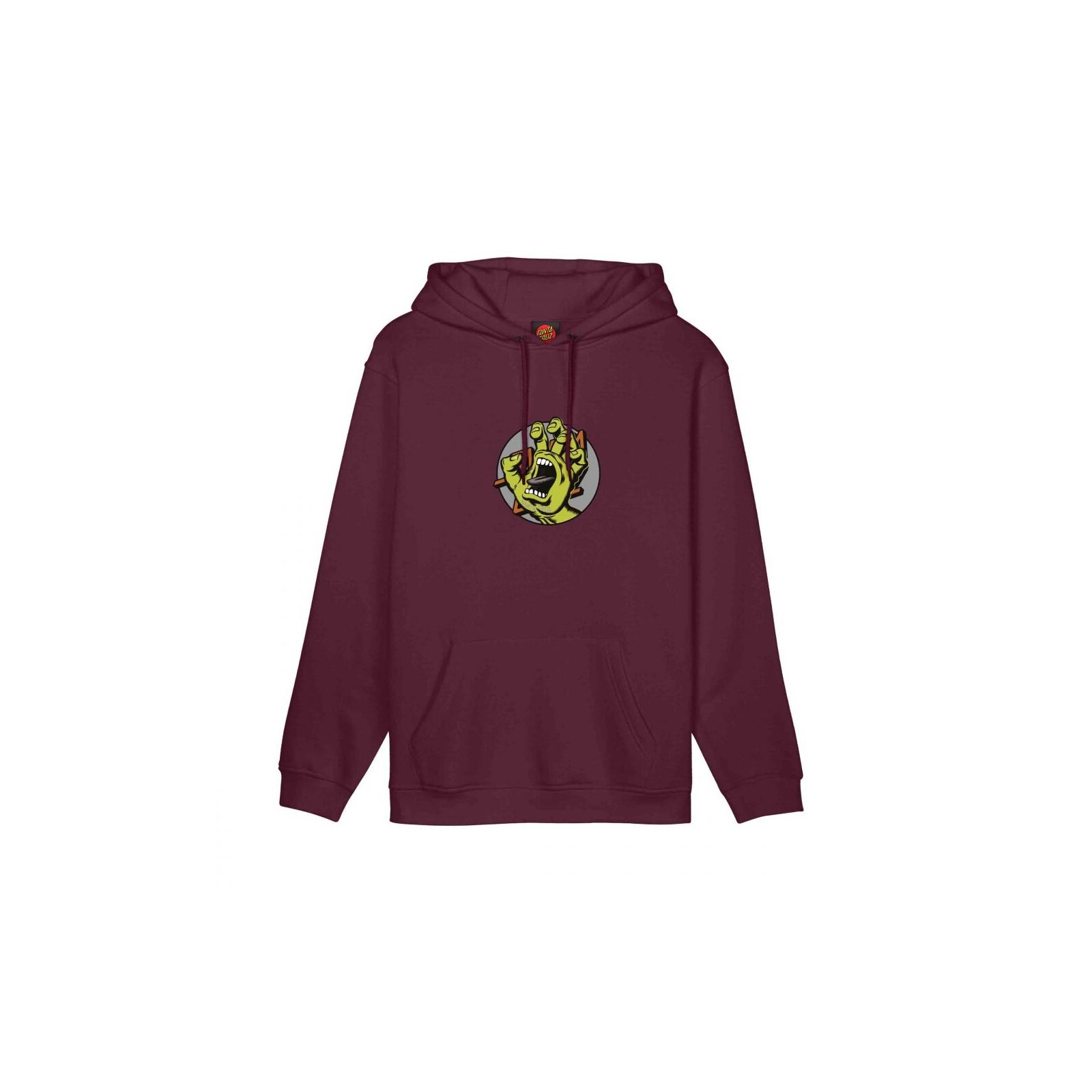 mikina SANTA CRUZ - Hand Dot Front Hood Dark Cherry (DARK CHERRY) velikost: L