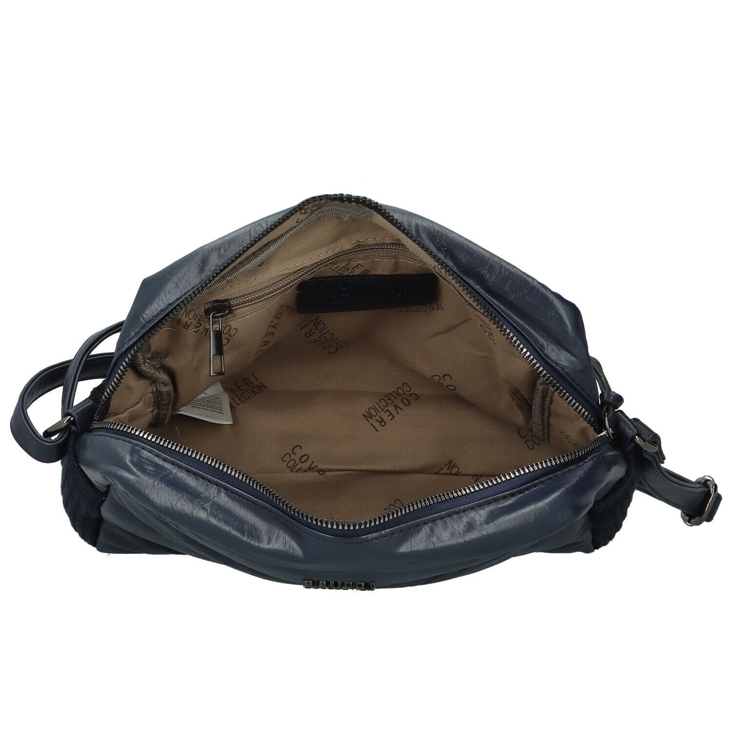 Trendy dámská koženková crossbody kabelka Coveri Darcy, tmavě modrá