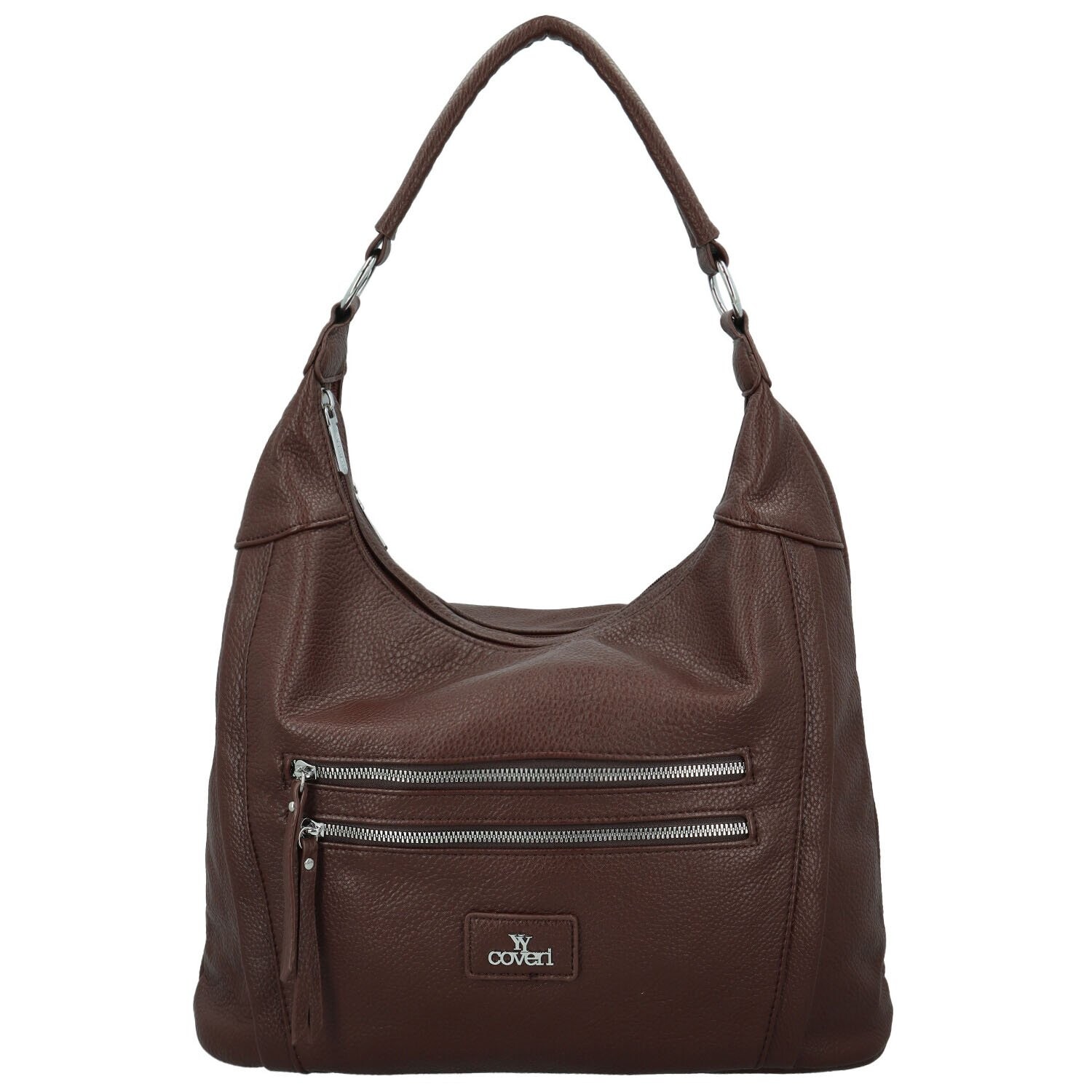 Módní dámská koženková kabelka na rameno Coveri Luiza, coffee