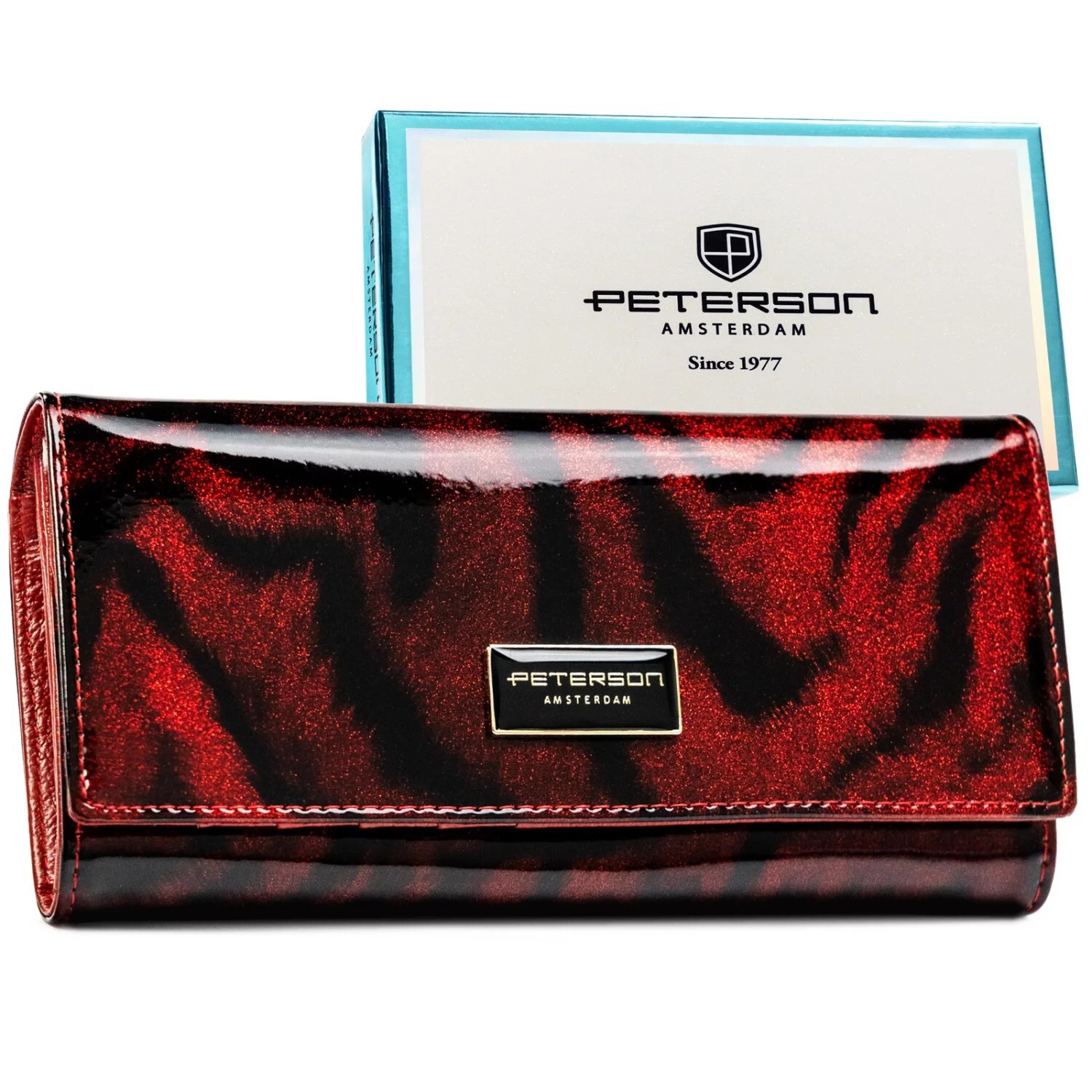 Luxusní dámská kožená peněženka Peterson Ayaka Fiia, červená