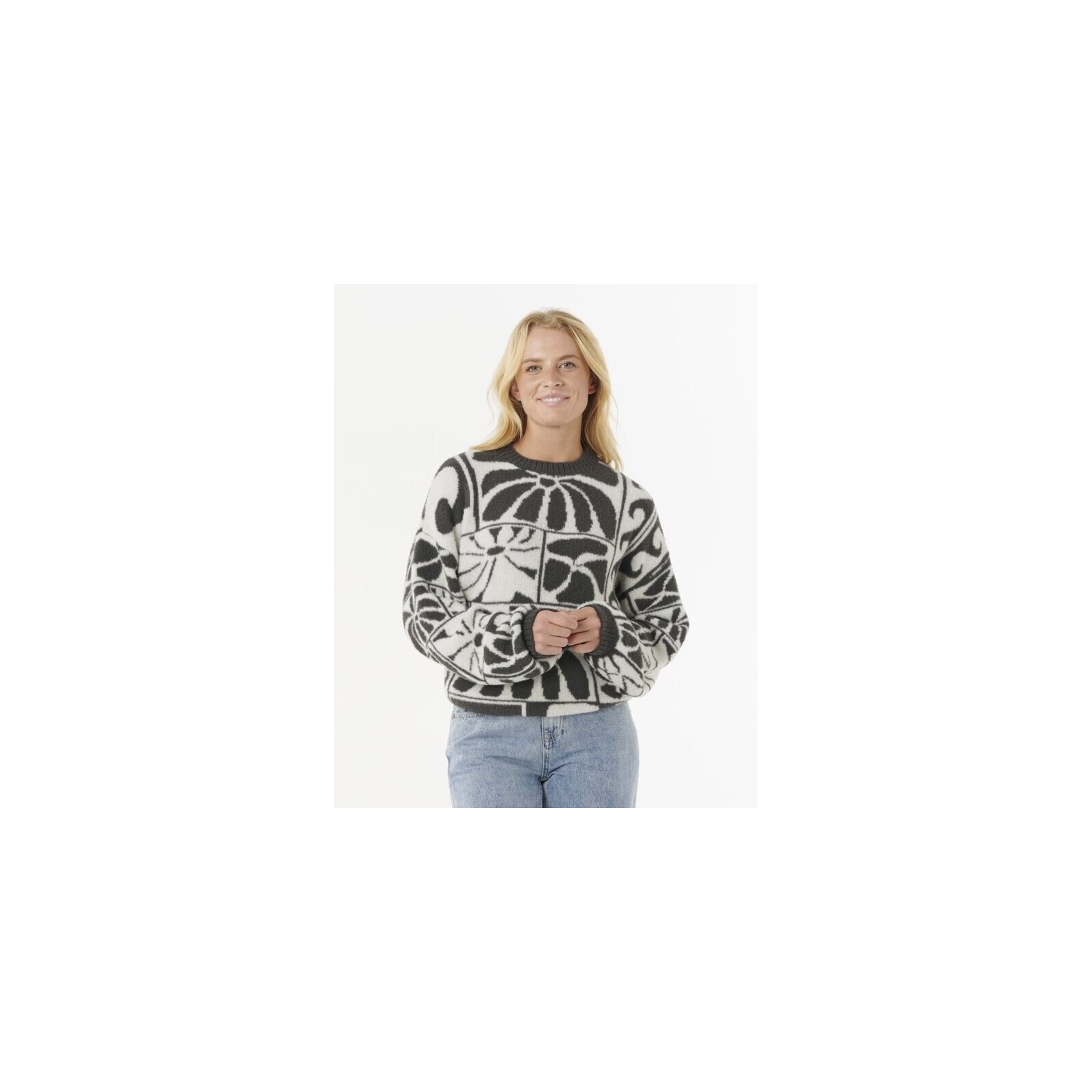 svetr RIP CURL - Aots-Ty Williams Jacquard Crew Black (90)