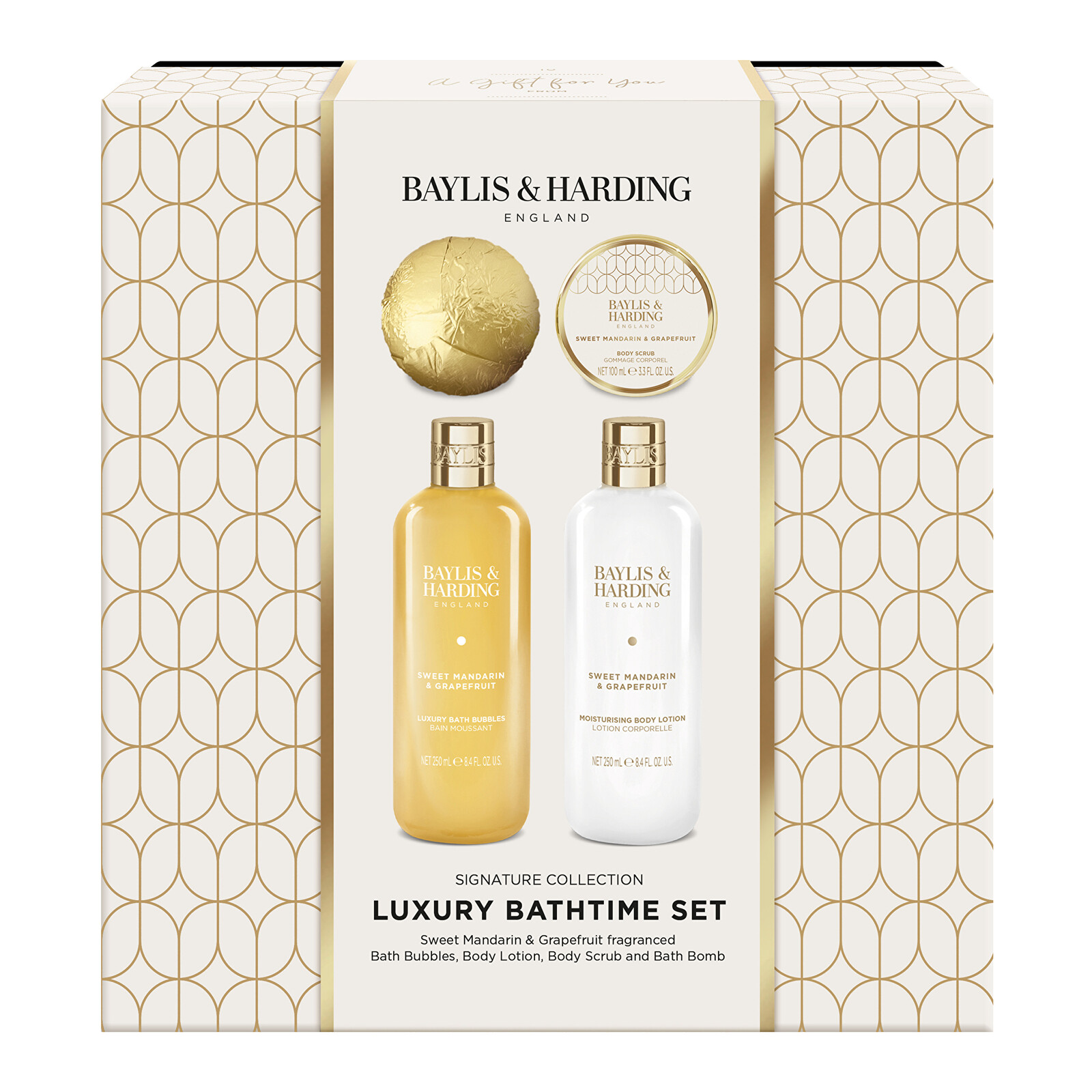 Baylis & Harding Dárková sada koupelové péče Mandarinka & Grapefruit 4 ks