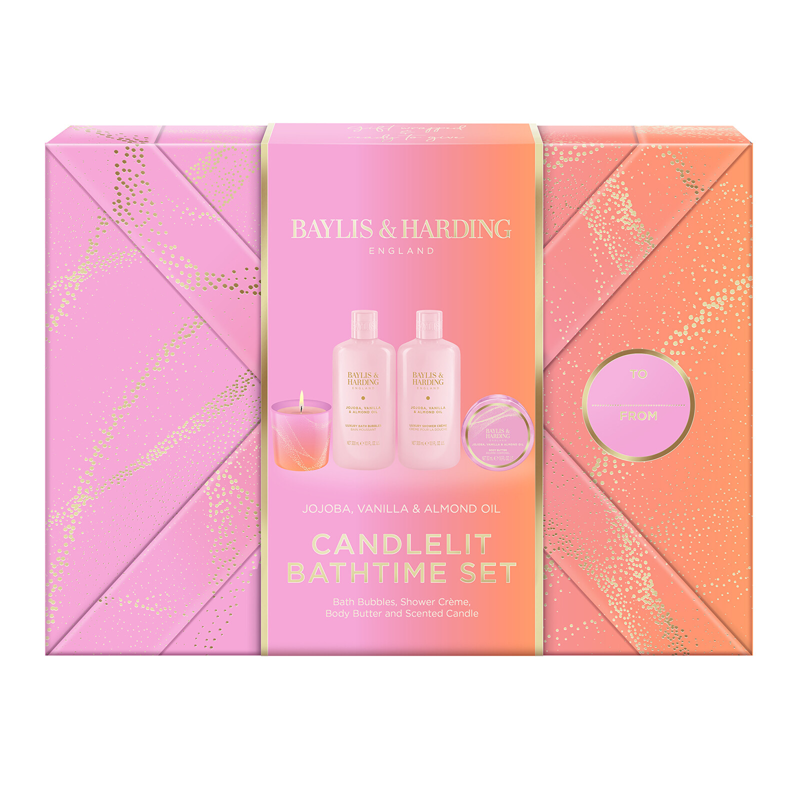 Baylis & Harding Dárková sada Jojoba, Vanilka & Mandlový olej 4 ks