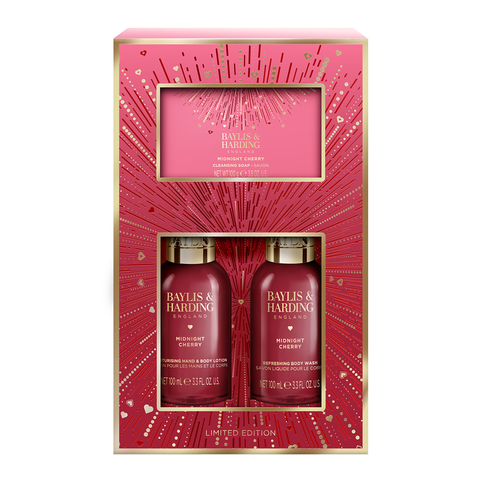 Baylis & Harding Dárková sada Midnight Cherry 3 ks