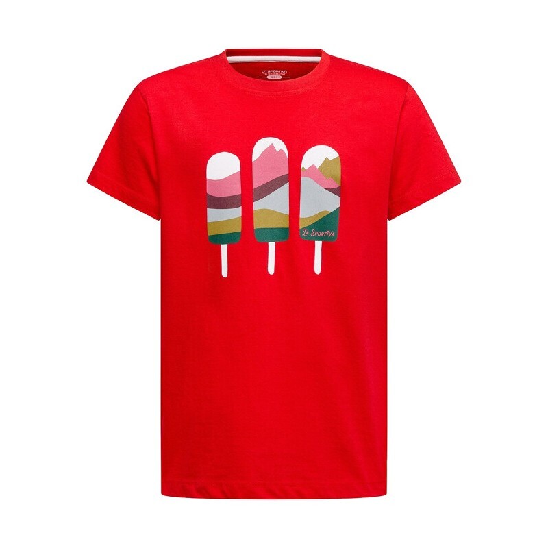 La Sportiva Icy Mountains T-Shirt K 110 Mountain Red