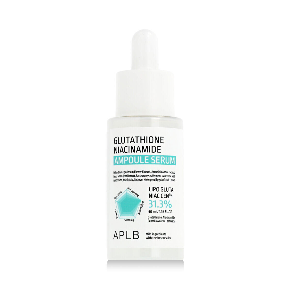 APLB Glutathione Niacinamide Ampoule Serum ampulové sérum pro rozjasnění a hydrataci pleti 40 ml unisex