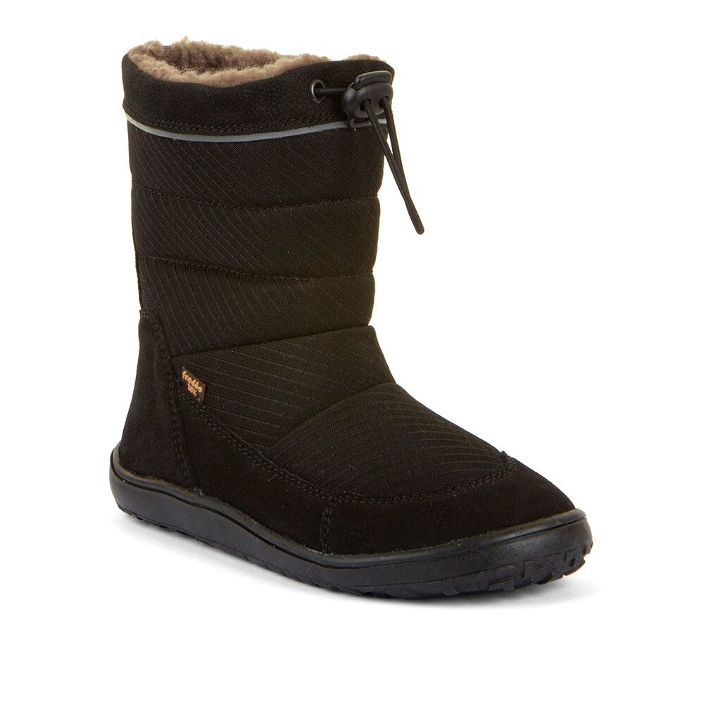 Dětské zimní barefoot sněhule UP TEX SNOW WOOL Black  G3160249 - 25