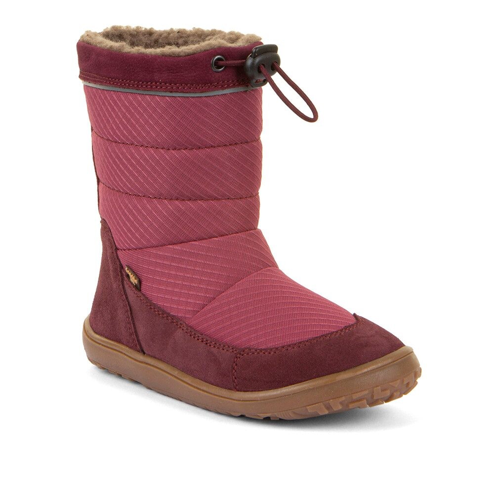 Dívčí zimní barefoot sněhule UP TEX SNOW WOOL Bordeaux  G3160249-4 - 25