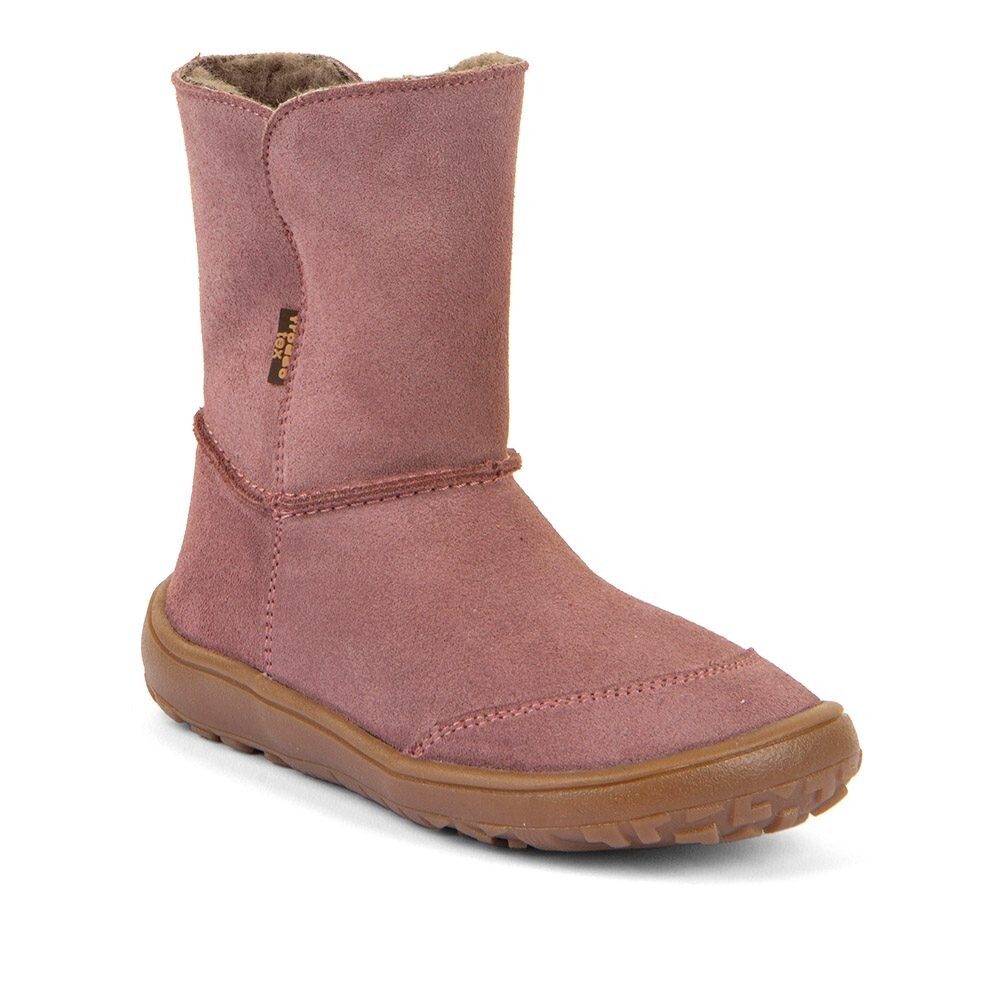 Dívčí zimní barefoot boty TEX SUEDE Dark Pink  G3160250 - 25