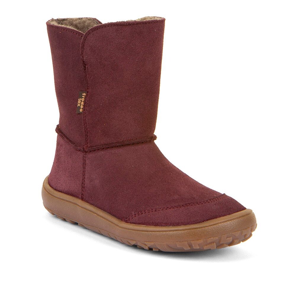 Dívčí zimní barefoot boty TEX SUEDE Bordeaux  G3160250-1 - 26