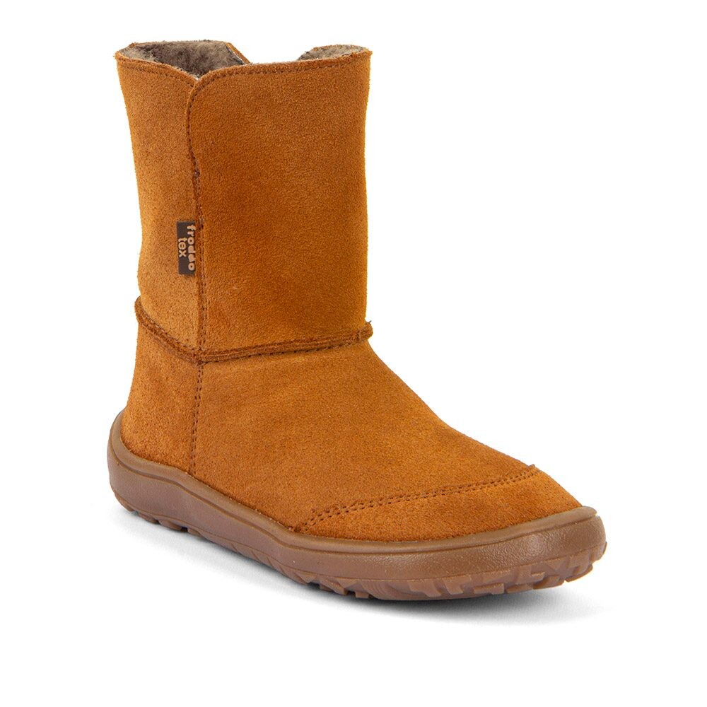 Dětské zimní barefoot boty TEX SUEDE Cognac G3160250-2 - 25