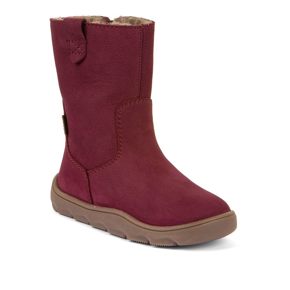 Dívčí zimní barefoot kozačky  ZERU TEX BOOT Bordeaux G3160257-6 - 26