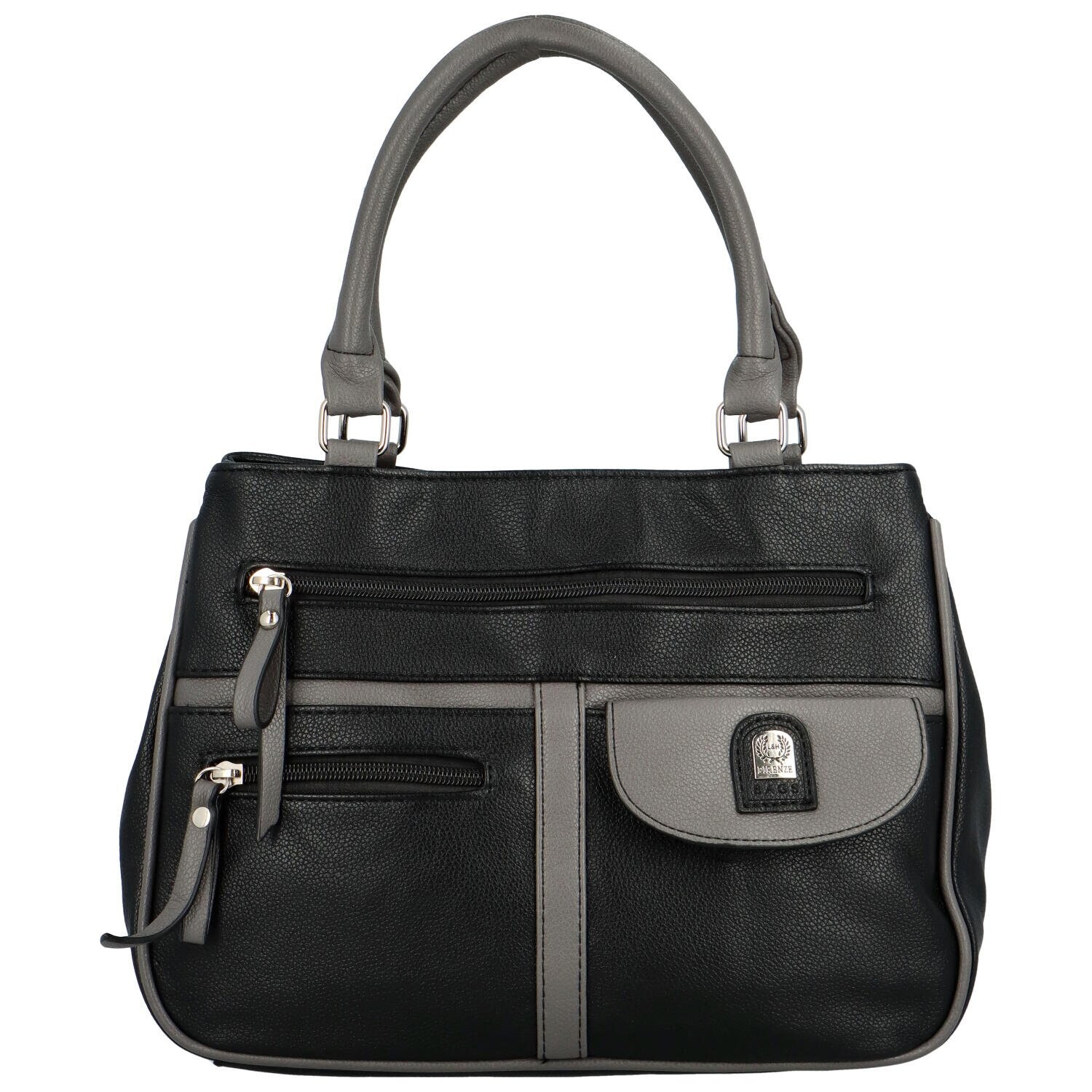 Moderní kabelka do ruky Tarantina, černo-šedá