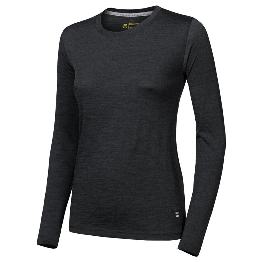 Dámské funkční triko Sensor Merino Cordura dl. rukáv Velikost: S / Barva: černá