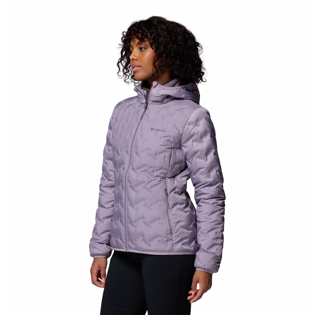 Dámská bunda Columbia Delta Ridge™ II Down Hooded Jacket Velikost: L / Barva: fialová