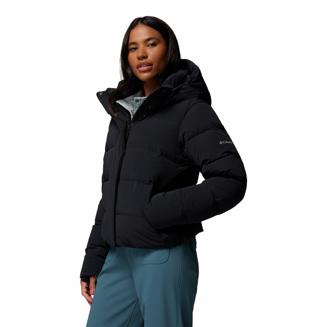 Dámská zimní bunda Columbia Amaze Puff™ Hooded Jacket Velikost: L / Barva: černá