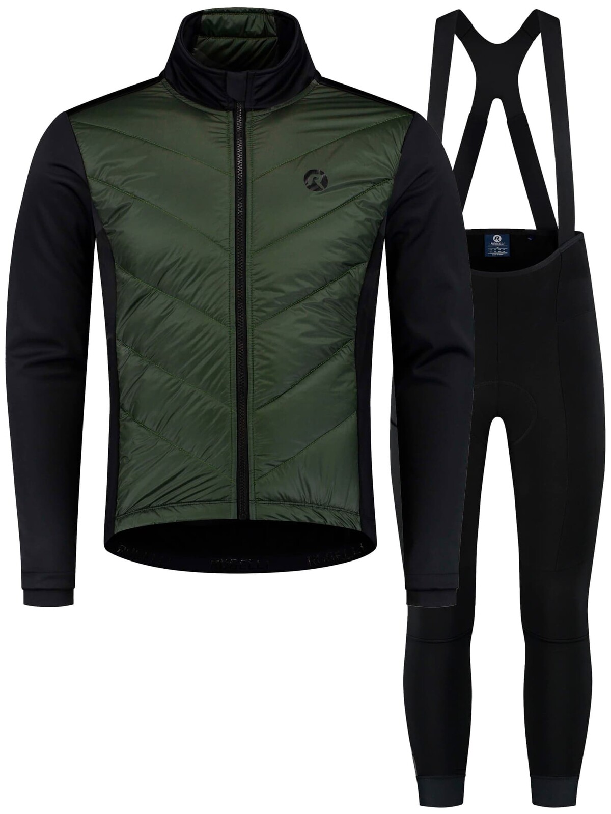 Zimní cyklooblečení Rogelli WADDED DISTANCE II, khaki