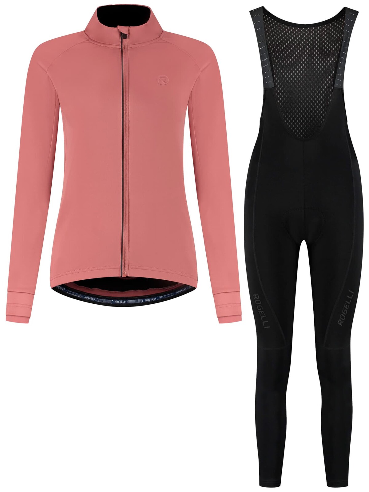 Dámské zimní cyklooblečení Rogelli ESSENTIAL II, starorůžové
