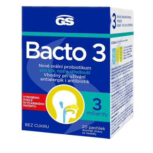 GS Bacto 3 pastilek 20 - balení 2 ks