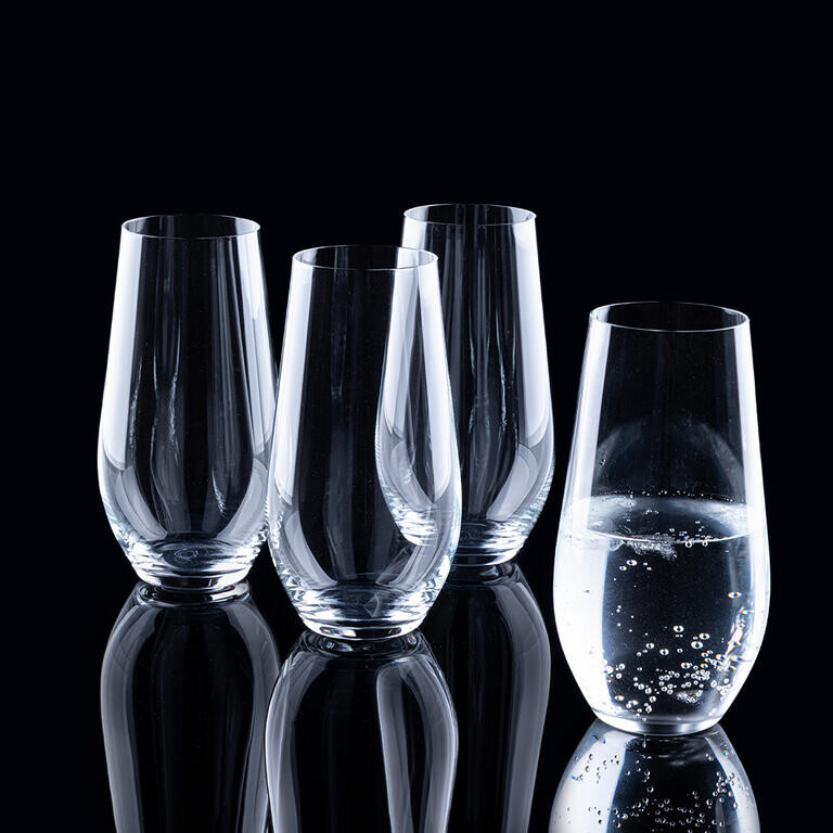 Sada 4 ks vysokých křišťálových sklenic 580 ml