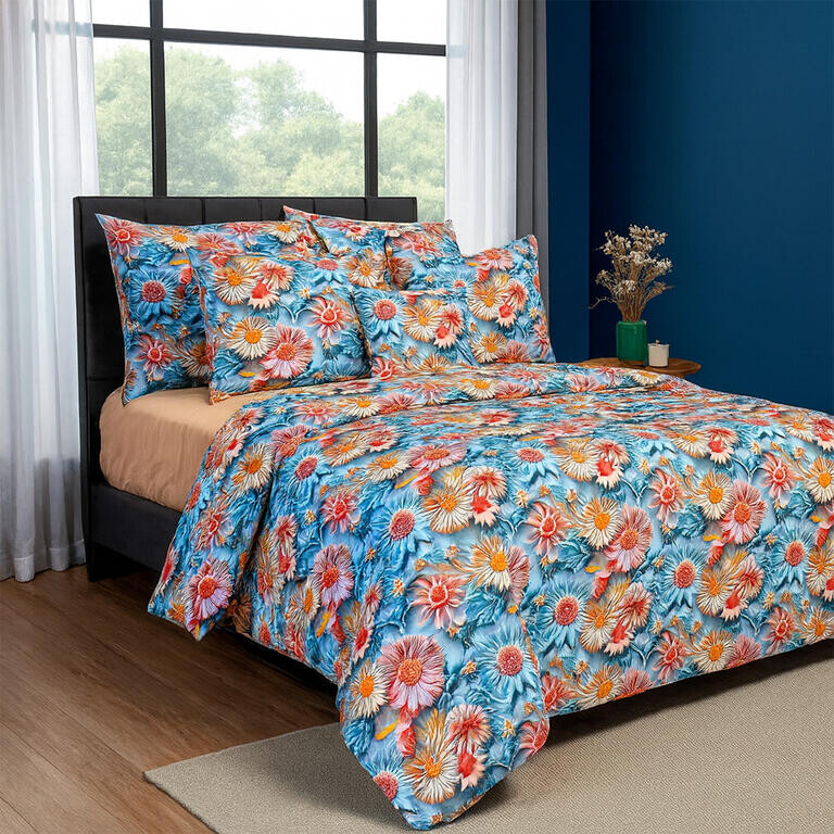 Bavlněné ložní povlečení 5D SEDMIKRÁSKA