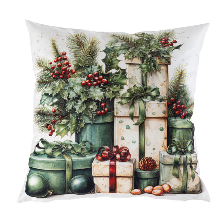 Povlak na polštářek VÁNOČNÍ DÁRKY 40 x 40 cm