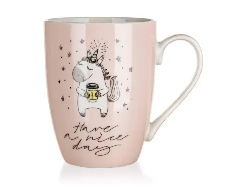 Hrnek Jednorožec 340 ml, růžový