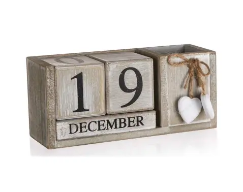 Dekorace Kalendář Heart