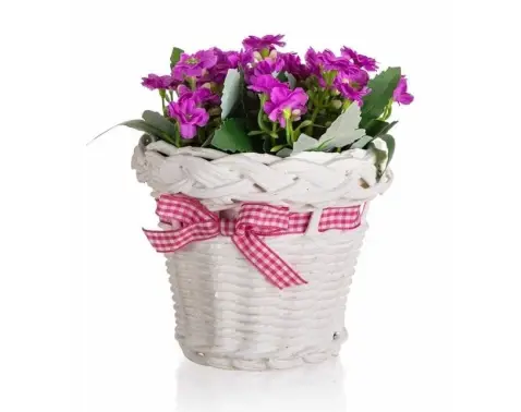 Umělá květina v košíku 13x14 cm