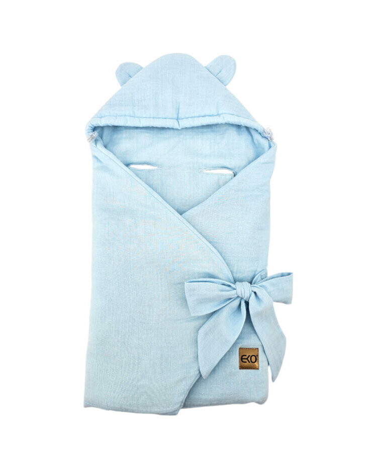EKO Vak na spaní do autosedačky mušelínový Blue 110x100 cm