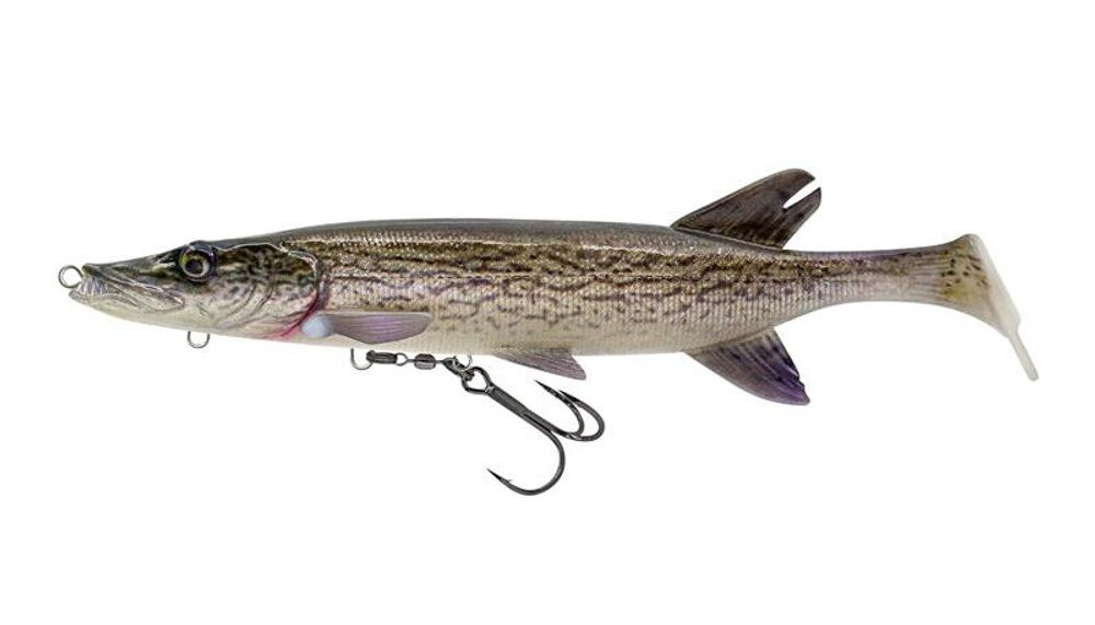 Savage Gear Gumová nástraha 3D Pike Shad Slow Sinking White Pike - 20cm  65g