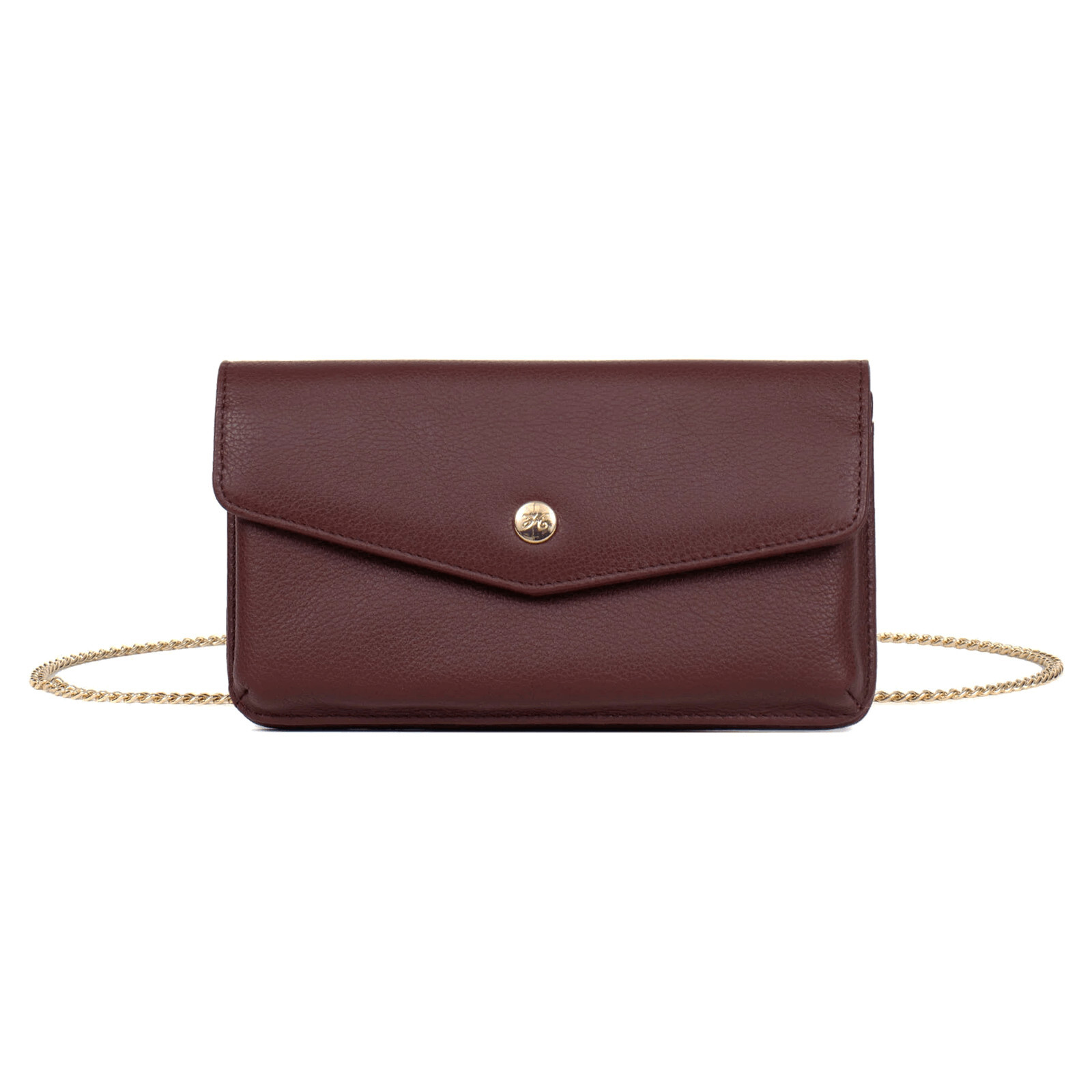 Dámská kožená kabelka na mobil a doklady Hexagona Flér - vínová