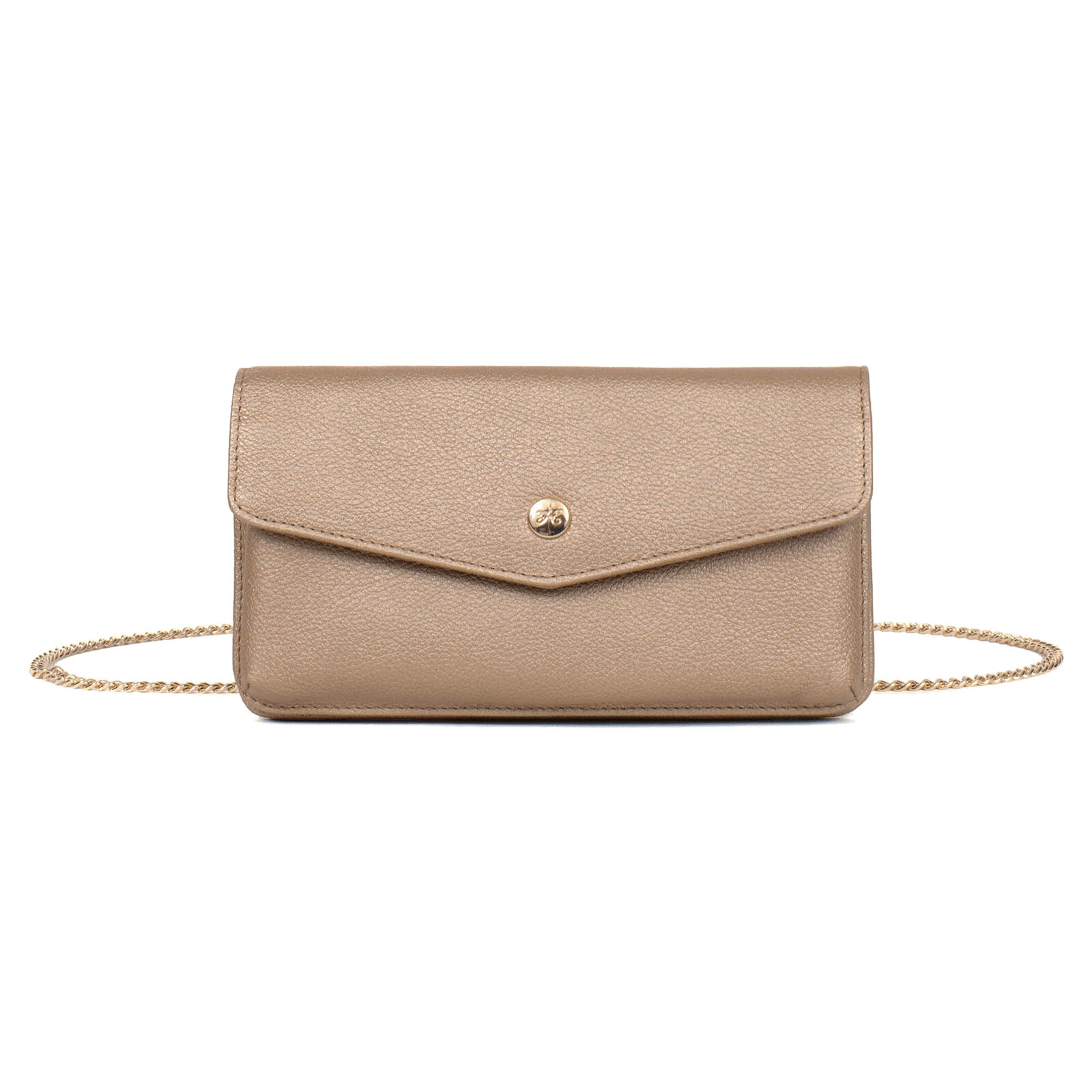 Dámská kožená kabelka na mobil a doklady Hexagona Flér - zlatá