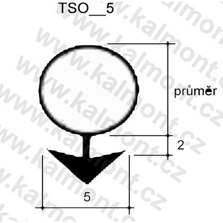 Těsnění silikonové na okno a dveře, trubičkové 6 mm, bílé (M)