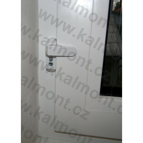 Dětská pojistka, zamykací závora na okno a balkonové dveře, bílá