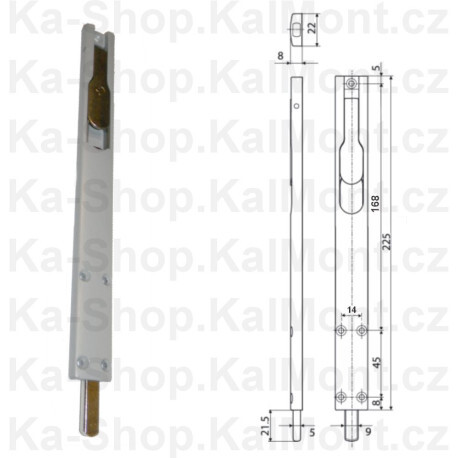 Zástrč S 3060, 225 x 22 x 8 mm na okno a dveře