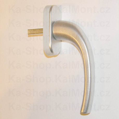 Klika na plastové a dřevěné okno a balkon, stříbrná, 7 x 35 mm, 4 polohy