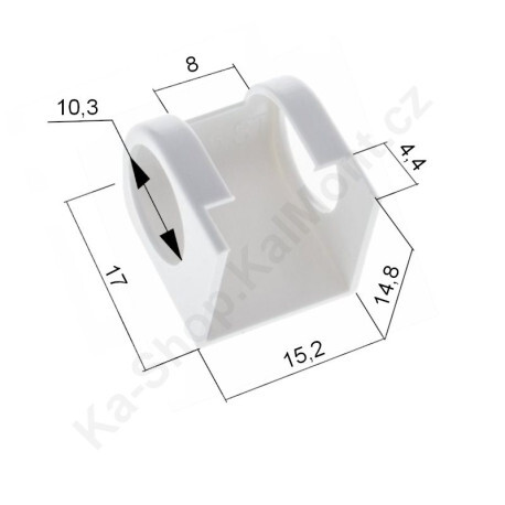 Krytka pantu Winkhaus na plastové okno a balkon, dolní rámová, Barva Bílá