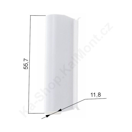 Krytka pantu Winkhaus na plastové okno a balkon, horní křídlová, Barva Bílá