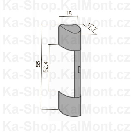 Krytka pantu Siegenia Titan na plastové okno a balkon, horní rámová, Barva Bílá