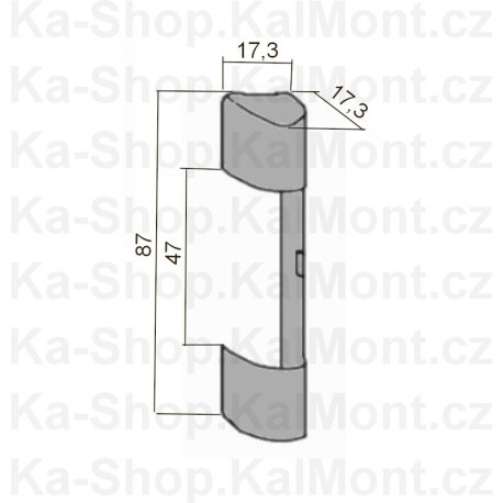 Krytka pantu Siegenia Favorit na plastové okno a balkon, horní rámová, bílá