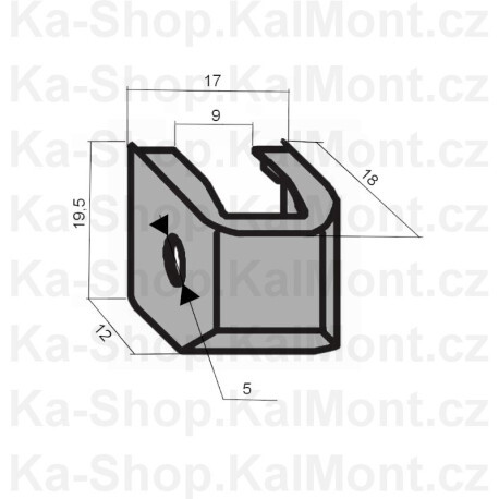 Krytka pantu Siegenia Favorit na plastové okno a balkon, dolní rámová bílá