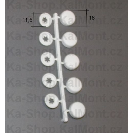 Plastová krytka hlavy šroubu - sada 5ks