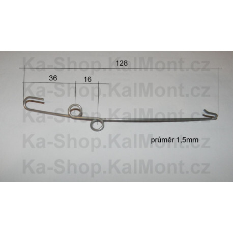 Pružina vozíku na posuvné dveře Siegenia PSK 160, 200, dlouhá - starší typ, Provedení Pravý